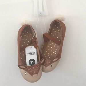 OshKosh Toddler Girl’s Reindeer Ballet Flats Sz 11